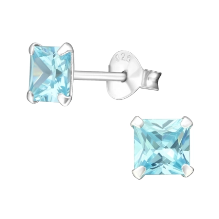 Silberquadrat 5mm Basic Ohrstecker Schmuck | All4silver