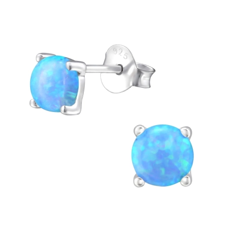 Silbernes Rad Ohrstecker mit Halbedelsteinen Schmuck | All4silver
