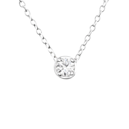 Runden Halskette mit Steinen Schmuck | All4silver