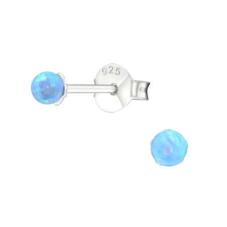 Silberkugel Ohrstecker mit Halbedelsteinen Schmuck | All4silver