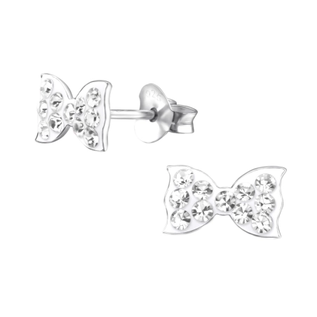 Schleife Ohrstecker mit Steinen Schmuck | All4silver
