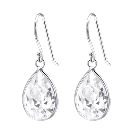 Silberne Tropfen - Schmuck Ohrringe aus Silber 925 mit Zirkon