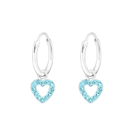 Silber 12mm Herz Creolen für Kinder Schmuck | All4silver