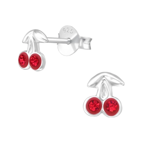 Kirschbaum Ohrstecker mit Steinen Schmuck | All4silver