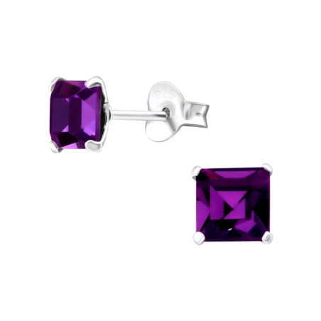 Silberquadrat 6mm Basic Ohrstecker Schmuck | All4silver