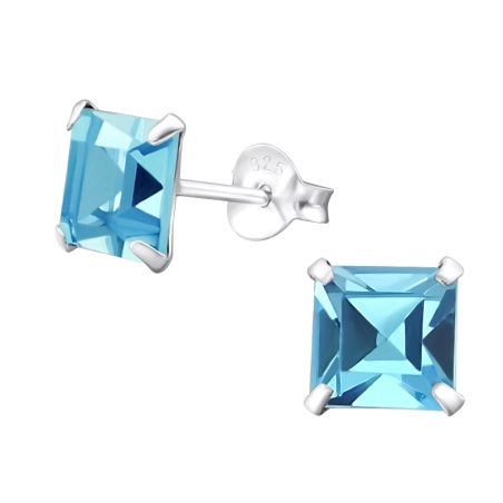 Silberquadrat 6mm Basic Ohrstecker Schmuck | All4silver