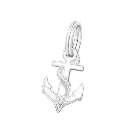 Silberner Anker Arm Anhänger mit Schlüsselring Schmuck | All4silver