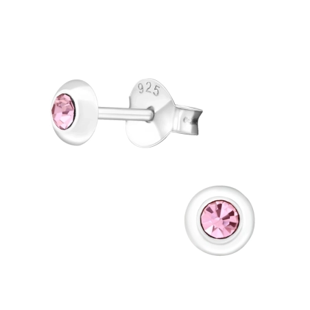 Silbernes Rad Basic Ohrstecker Schmuck | All4silver