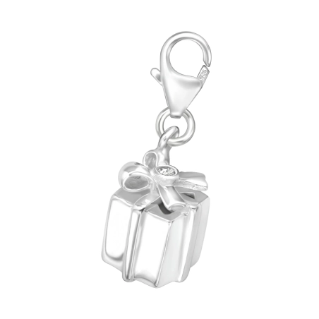 Silbernes Geschenk Arm Anhänger mit Karabiner Schmuck | All4silver