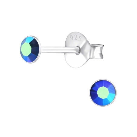 Silber rund 3mm Basic Ohrstecker Schmuck | All4silver