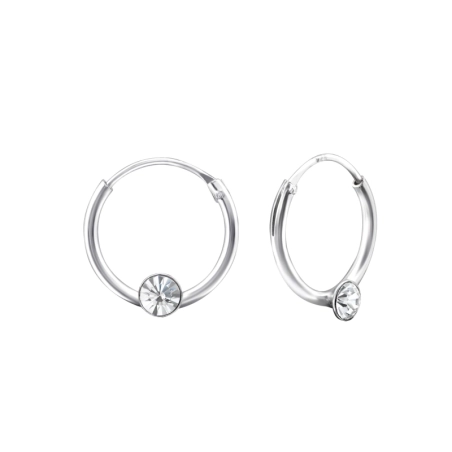 Silberner 12-mm-Reifen Creolen Ohrringe Schmuck | All4silver