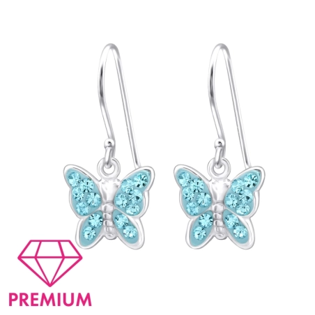 Silberner Schmetterling - Premium* Ohrringe für Kinder Schmuck | All4silver