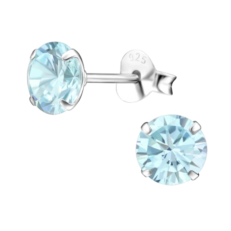 Silber rund 6mm Basic Ohrstecker Schmuck | All4silver