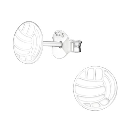 Silberne Kugel Ohrstecker mit Emaillefarben Schmuck | All4silver