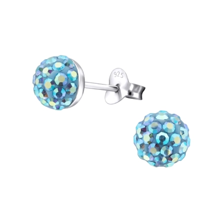 Eine silberne Kugel Basic Ohrstecker Schmuck | All4silver