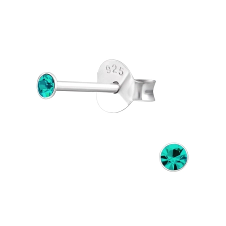 Silber rund 2mm Basic Ohrstecker Schmuck | All4silver