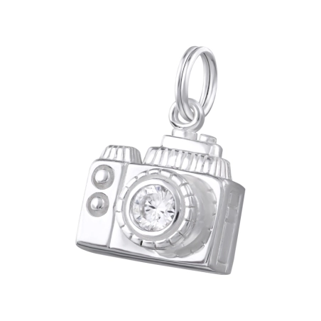 Silberne Kamera Arm Anhänger mit Schlüsselring Schmuck | All4silver