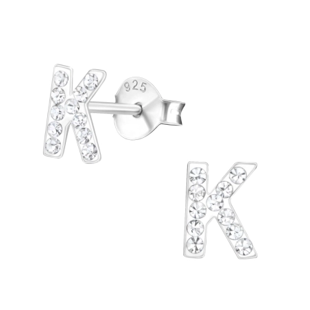 Anfängliches k Ohrstecker mit Steinen Schmuck | All4silver