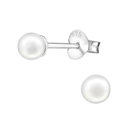 Silbernes Rad Ohrstecker mit Perlen Schmuck | All4silver