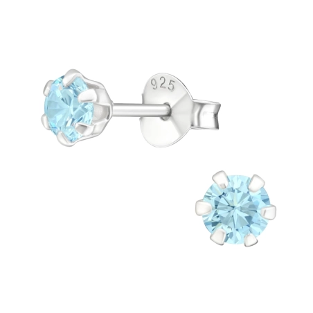 Silber rund 6mm Basic Ohrstecker Schmuck | All4silver
