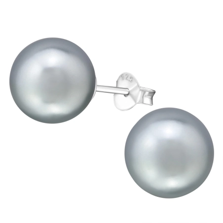 Silbernes Rad Ohrstecker mit Perlen Schmuck | All4silver