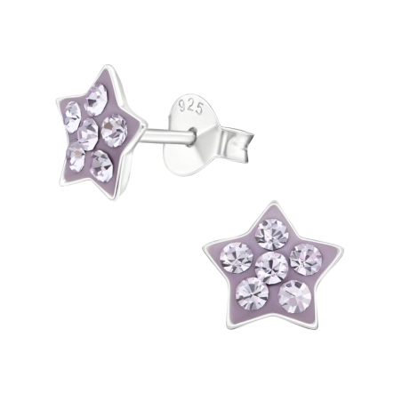 Ein Stern Ohrstecker mit Steinen Schmuck | All4silver