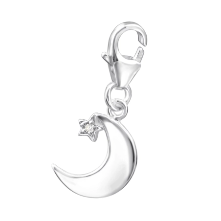 Silbermond Arm Anhänger mit Karabiner Schmuck | All4silver