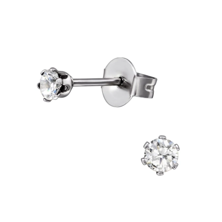Tulpe Stahl-Ohrstecker Schmuck | All4silver