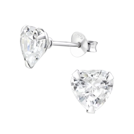 Herz 7mm - Schmuck Silber 925 Basic Ohrringe