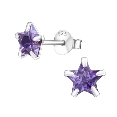 Silberstern 6mm Basic Ohrstecker Schmuck | All4silver