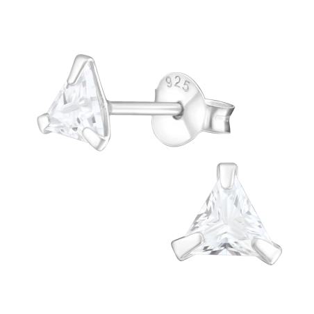 Silbernes Dreieck 6mm Basic Ohrstecker Schmuck | All4silver