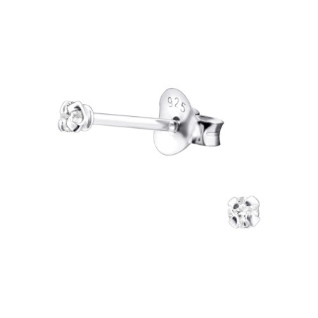 Silber rund 2mm Basic Ohrstecker Schmuck | All4silver