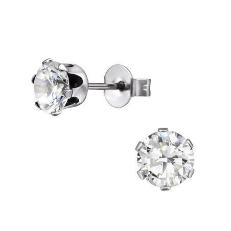 Rad Stahl-Ohrstecker Schmuck | All4silver