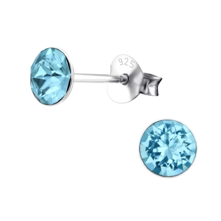 Silber rund 5mm Basic Ohrstecker Schmuck | All4silver