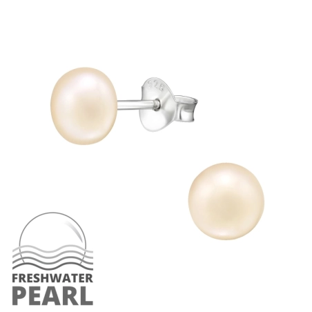 Silbernes Rad Ohrstecker mit Perlen Schmuck | All4silver