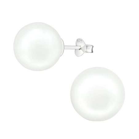 Silbernes Rad Ohrstecker mit Perlen Schmuck | All4silver