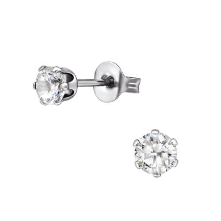 Tulpe Stahl-Ohrstecker Schmuck | All4silver