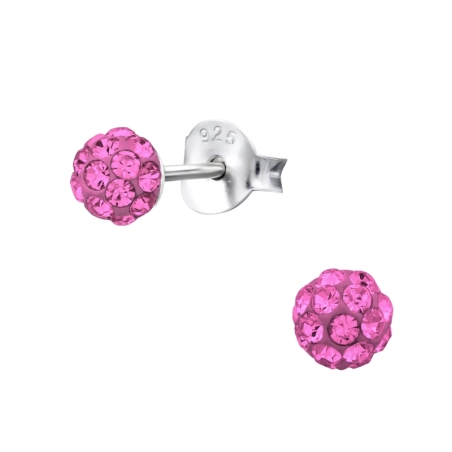 Ball Ohrstecker mit Steinen Schmuck | All4silver