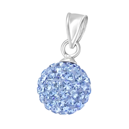 Silberkugel Anhänger mit Zirkonia Steinen Schmuck | All4silver