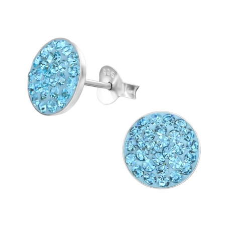 Rad Ohrstecker mit Kristall Schmuck | All4silver