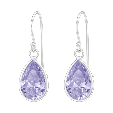 Silberne Träne Ohrringe mit Zirkonia Steinen Schmuck | All4silver