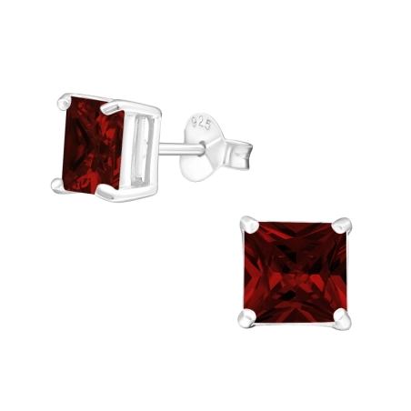 Silberquadrat 6mm Basic Ohrstecker Schmuck | All4silver