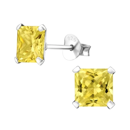 Silberquadrat 6mm Basic Ohrstecker Schmuck | All4silver