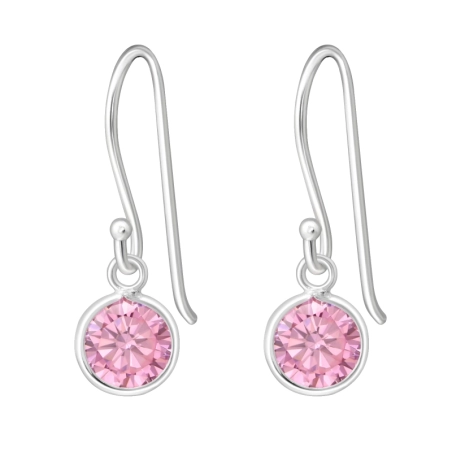 Silbernes Rad Ohrringe mit Zirkonia Steinen Schmuck | All4silver
