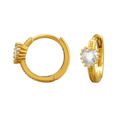 Herz mit Zirkonia, Vergoldet Valentinstag-Schmuck Schmuck | All4silver