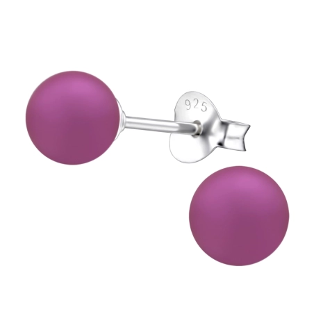6mm Ohrstecker mit Perlen Schmuck | All4silver